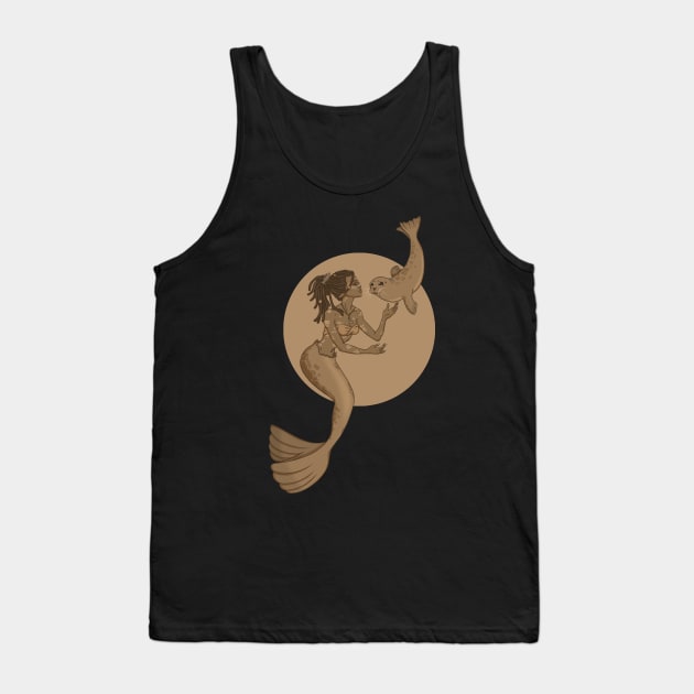 Selkie Mermaid Tank Top by sushikittehh